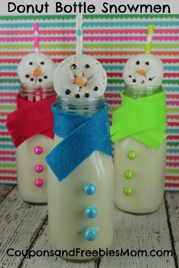Donut Bottle Snowmen