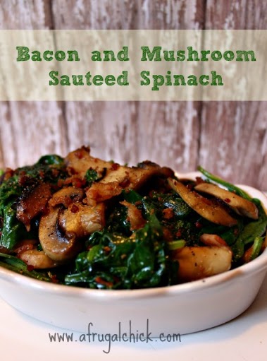 bacon mushroom sauteed spinach